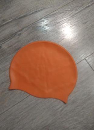 Оранжевая шапочка для плавания, для бассейна