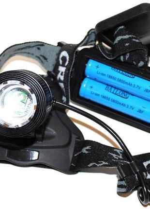Налобный аккумуляторный фонарь фонарик police bailong bl-2199 ...