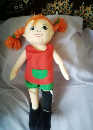 Пеппи длинный чулок мягкая игрушка с Европы кукла