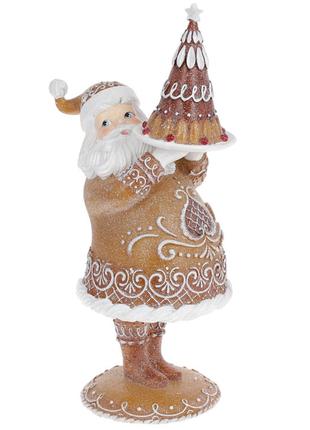 Декоративная пряниковая фигурка Санта Клаус с пряниковой елкой...