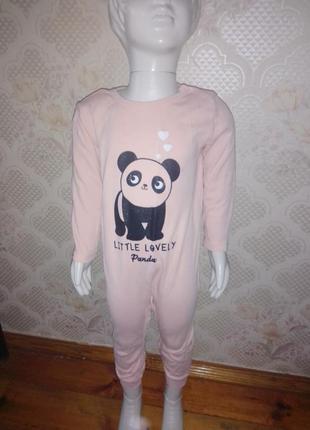 Гарненький рожевий комбінезон на дівчинку панда панда