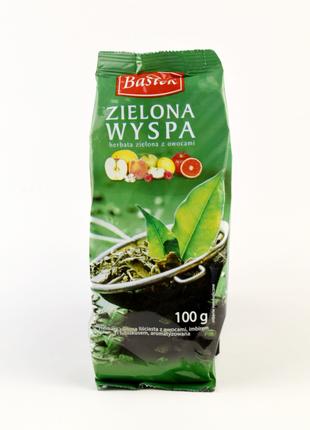 Чай зелёный с фруктами BASTEK Green Island 100гр. (Польша)