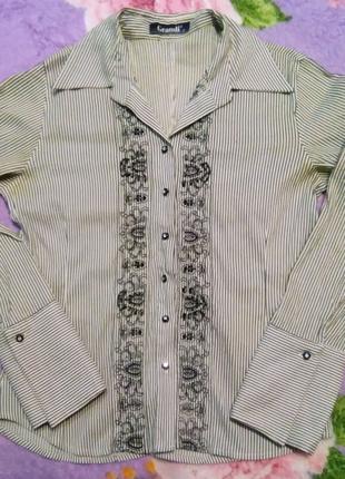 Блуза-рубашка з довгими рукавами вишивка р. укр. 46-50