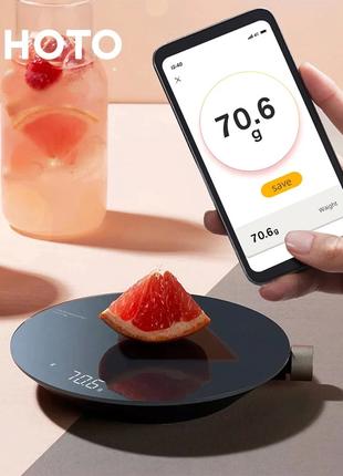 Оригинальные умные, кухонные смарт весы Hoto на 3 кг с Bluetooth