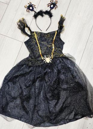 Платье паучики + обруч n хелловин, halloween хеллоуин