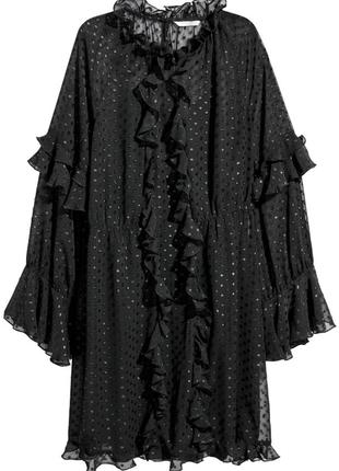 Женское платье H&M; 38 черный блеск 5871896