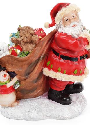 Декоративная статуэтка Санта с подарками, 28см