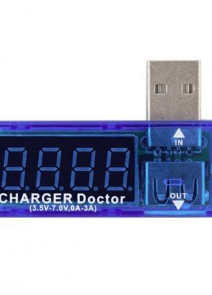 USB тестер Charger Doctor Blue вольтметр, амперметр