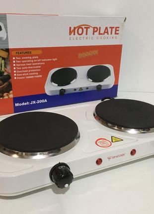 Плитка электрическая 2 конфорки (блины) HOT PLATE JX-2020A