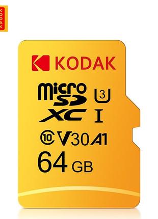 Карта пам' яті micro SD Kodak 64Gb U3, A1 class 10, UHS-I High...
