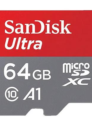 Карта памяти Sandisk Ultra 64GB microSD Class 10 микро сд 64 г...