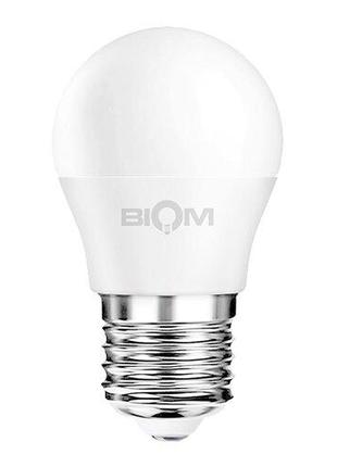 Светодиодная лампа Biom BT-584 G45 9W E27 4500К матовая