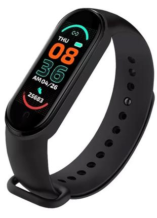 Фитнес браслет трекер Smart band M6 Черный