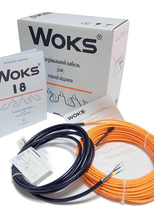 Нагревательный кабель WOKS 18, 100 Вт, 6 м (Теплый пол Woks)