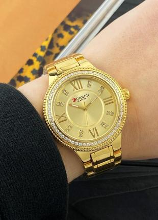 Женские наручные часы Curren 9004 Gold (+Видеообзор)