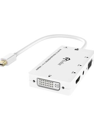 Переходник R-1133A mini DisplayPort adapter 4 in 1 DVI+HDMI+VG...