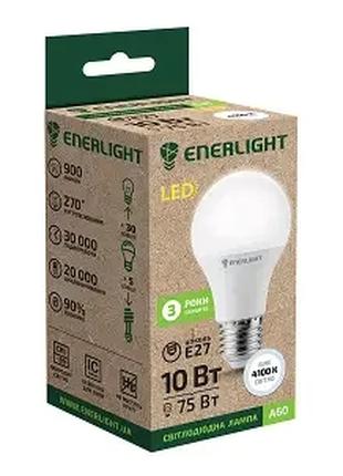 Лампа светодиодная Enerlight A60 10W E27 4100K