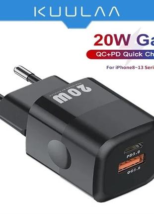 Зарядное устройство KUULAA 20W GaN USB Type C быстрая зарядка ...