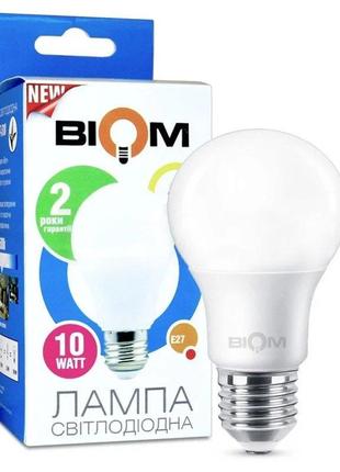 Светодиодная лампа эконом энергосберигающая Biom А60 10W E27 6...