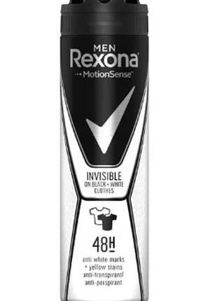 Антиперспирант Rexona Men невидимый черный белый, 150 мл