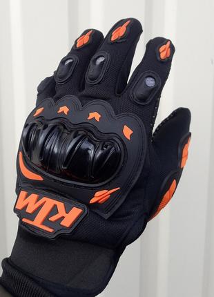 Мото Перчатки KTM черно-оранжевые