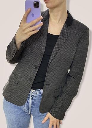 Жакет пиджак со смешанной шерстяной ткани