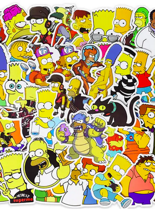 Набор виниловых наклеек стикеров (наклеек) Симпсоны\ Simpsons Сти