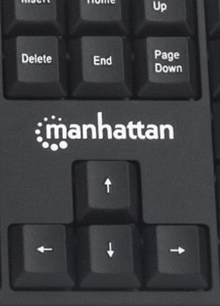 Проводная компьютерная клавиатура Manhattan — черная — базовая...