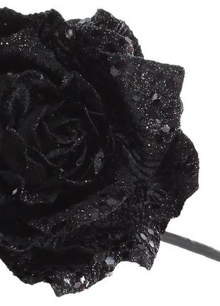 Декоративна квітка Троянда 50см, колір - чорний ЗАЛИШОК