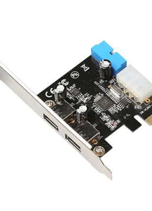 PCI-e x1 контроллер на 2+2 порта USB 3.0, адаптер, USB hub