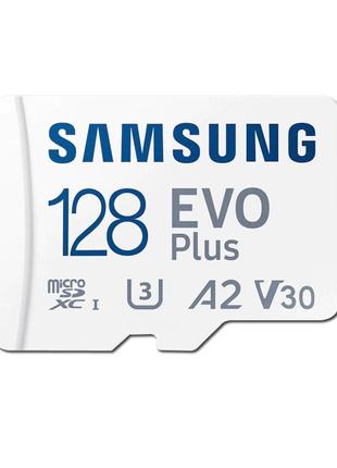 Карта пам'яті Samsung Plus EVO 128GB microSD + SD адаптер