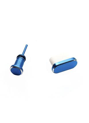 Пылезащитные заглушки USB Type-C_голубой