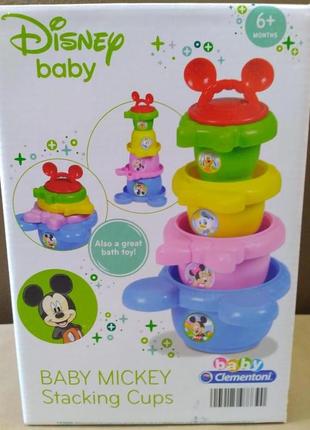 Пірамідка-пасочки Міккі Disney Baby Clementoni Mickey Stacking Cu