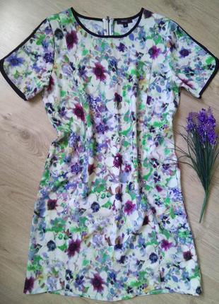 Незамінний пряме літнє плаття "фіалки"/l/сукня /квітковий прин...
