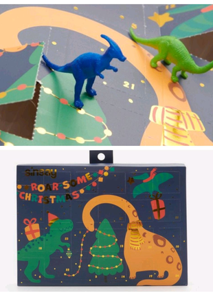 Адвент календарь advent calendar dinosaurs игрушечный динозавры