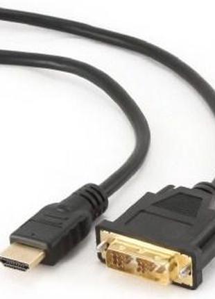Кабель HDMI - DVI 3м Cablexpert, v1.3, позолоч.конектор (CC-HD...