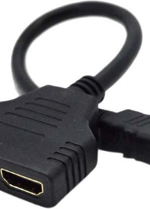 Розгалужувач HDMI->2хHDMI (M/F) Cablexpert, 0.3м, Black (DSP-2...