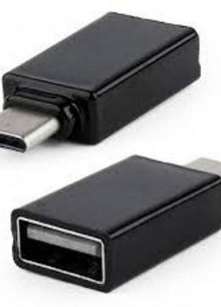 Адаптер Type-C->USB2.0 (M/F) Cablexpert, Black (A-USB2-CMAF-01...