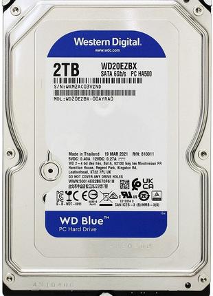Жорсткий диск 3.5" 2TB Western Digital WD Blue (SATA 3, 256MB,...