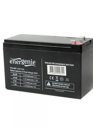 Акумуляторна батарея EnerGenie 12V 7.5Aг (BAT-12V7.5AH) (код 6...