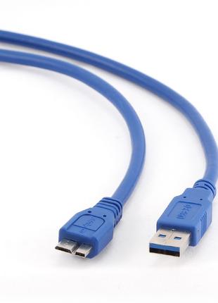 Кабель USB3.0-microB 0.5м Cablexpert, синій (CCP-mUSB3-AMBM-0....