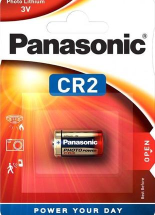 Батарейка CR2 Panasonic літієва (1шт/уп) (CR-2L/1BP) блістер (...