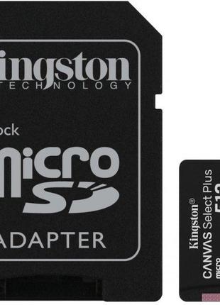 Карта пам'яті MicroSD 512Gb Kingston C10 Canvas Select Plus 10...