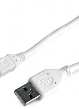 Кабель USB2.0-microUSB 1м Cablexpert, білий (CCP-mUSB2-AMBM-W-...