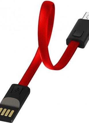 Кабель ColorWay USB - MicroUSB (брелок) 2.4А 22см червоний (CW...