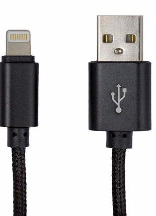 Кабель USB-Lightning GREENWAVE 1м, чорний (R0014165) (код 103003)
