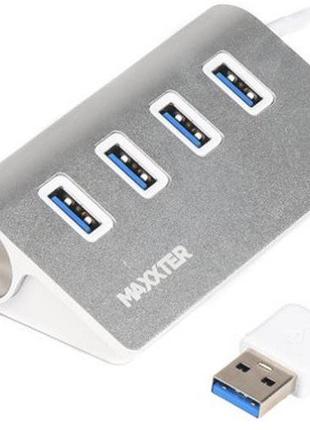 Адаптер Концентратор USB3.0 Maxxter HU3A-4P-01 (4xUSB3.0) (код...