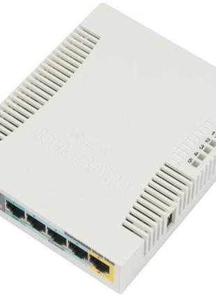Маршрутизатор MikroTik RB951Ui-2HnD (5xLAN, PoE in/1*out , 2,4...
