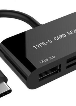 Зчитувач Card Reader Gembird UHB-CR3-02 Type-C SD + Micro-SD, ...