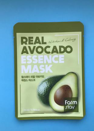 Тканевая маска с экстрактом авокадо farmstay avocado real esse...